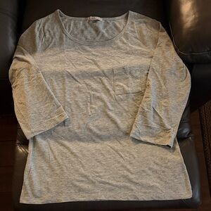 Banana Republic Gray Long Sleeve Tee